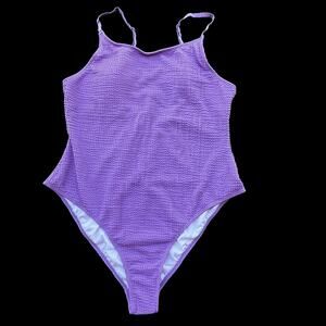 Angerela Lavender Purple One Piece Bathing Suit New XL
